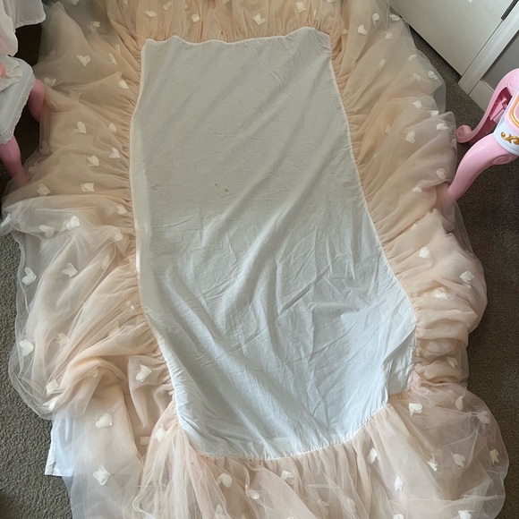 Monique Lhuillier Cream and White crib skirt